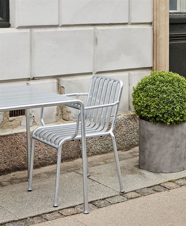 Palissade Arm Chair; Hot galvanised