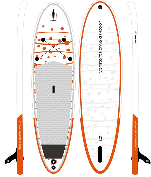 Set Shark Sup 11'0 Allroundboard (Swiss Edition) inkl Carbon Paddel