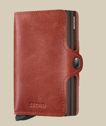 Secrid Twin Wallet Leder Vintage orange