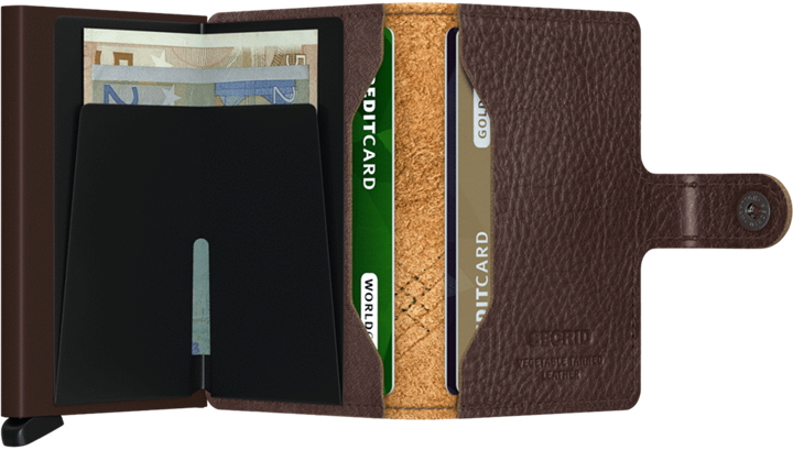 Secrid Mini Wallet Line Espresso mit Stitching