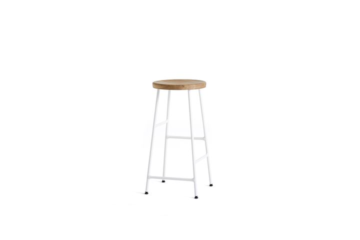 Cornet Bar Stool H65 Stahl Weiss