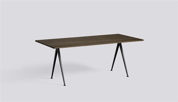 Pyramid Table 02 Black Frame: Top Solid Oil smoked