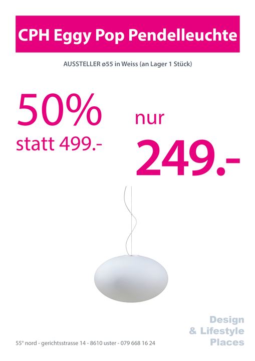 CPH EGGY POP Pendelleuchte 55; Aussteller (1 Stk.)