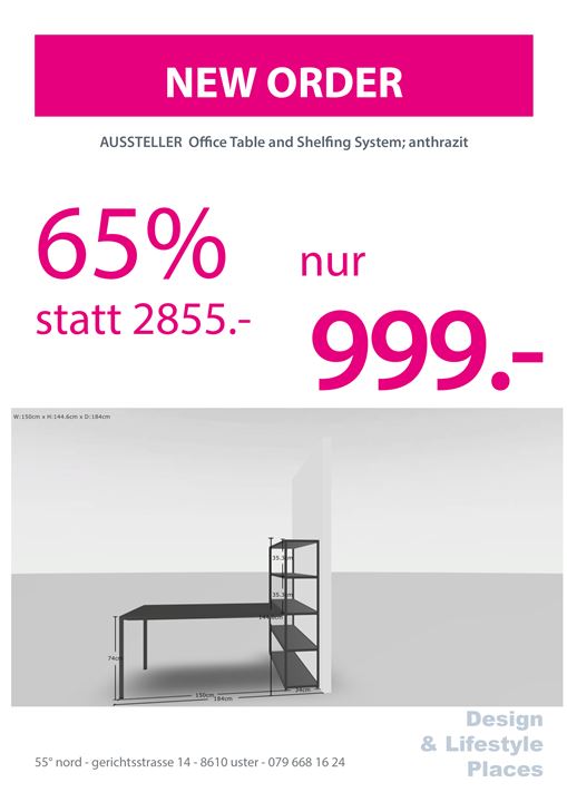 New Order Regal inkl Bürotisch (100x150)