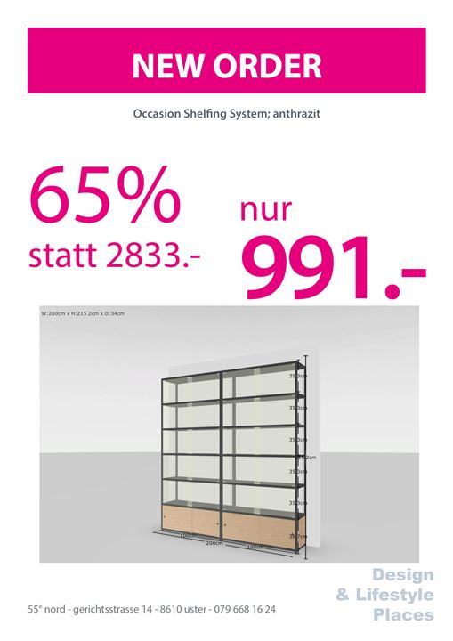 New OrderBüchergestell; dark grey